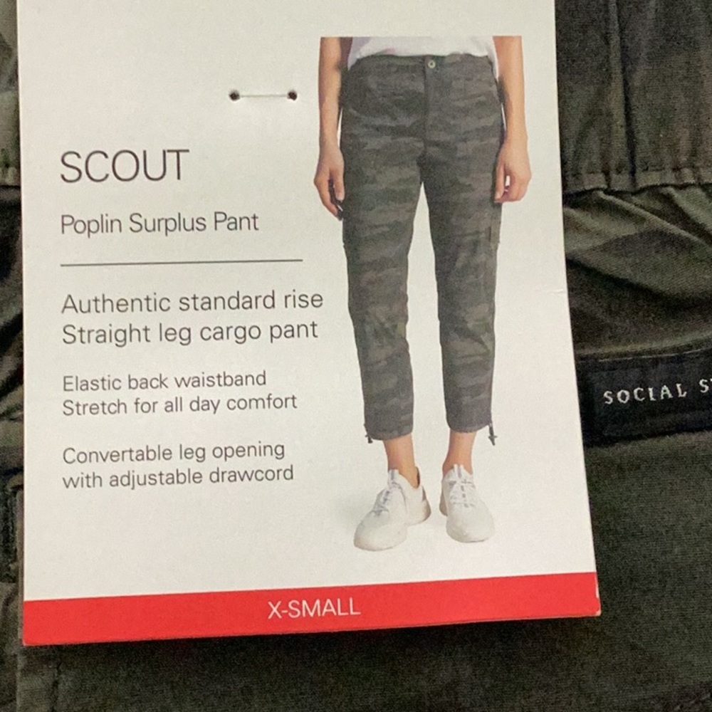 Social Standard - Lightweight Scout Poplin Surplus Cropped Pants - green - new - Picture 5 of 8